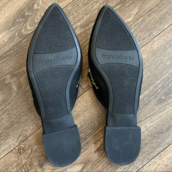 Franco Sarto Mule Embroidered Flat Ship On Shoes - Picture 9 of 9